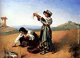 Anton Romako The Gleaners painting